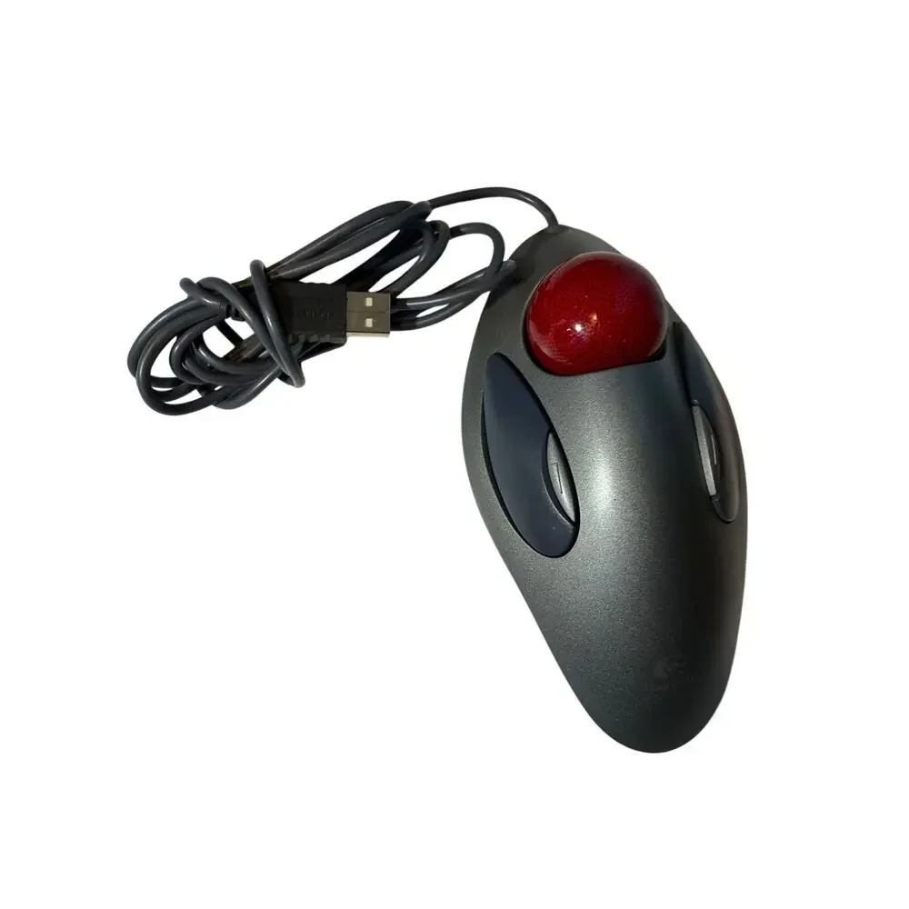 Logitech T-BC21 Trackman Trackball USB Wired Marble Mouse